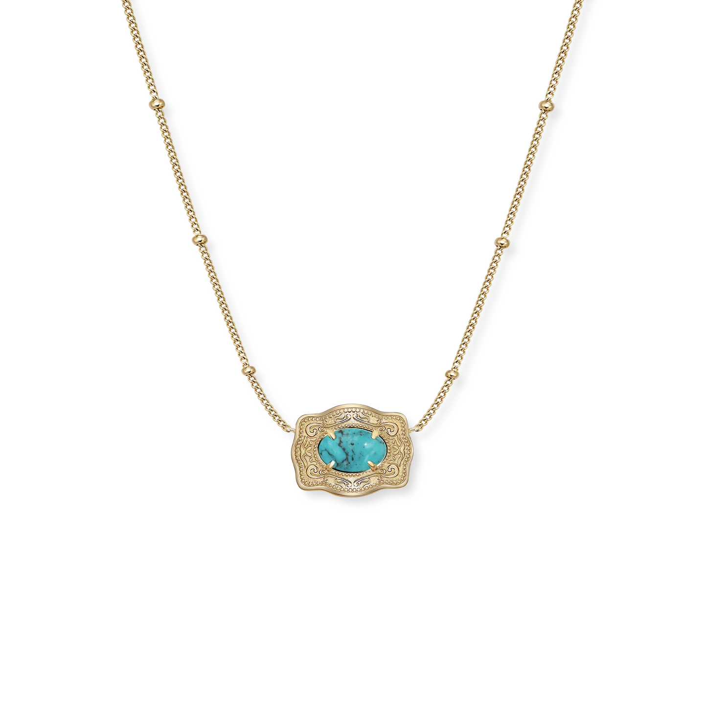 Ultra Mini Buckle Necklace- Gold Oasis