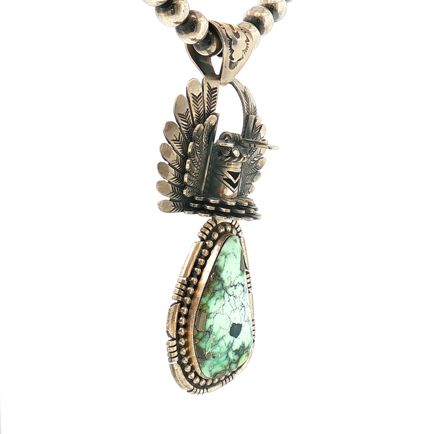 Massive Palomino Freddy Charley Crow Mother Kachina Pendant