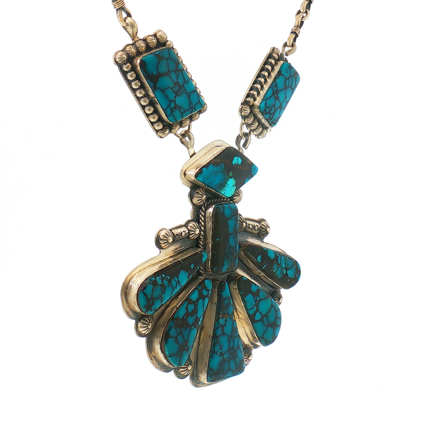 Indian Mountain Turquoise Statement Necklace