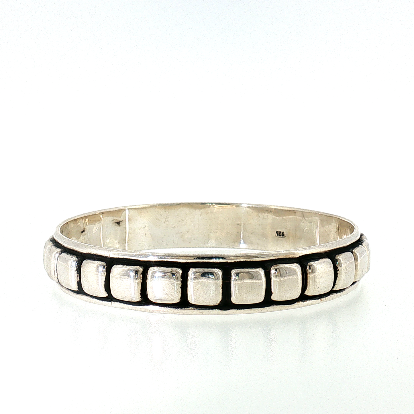 Silver Stepping Stone Bangle