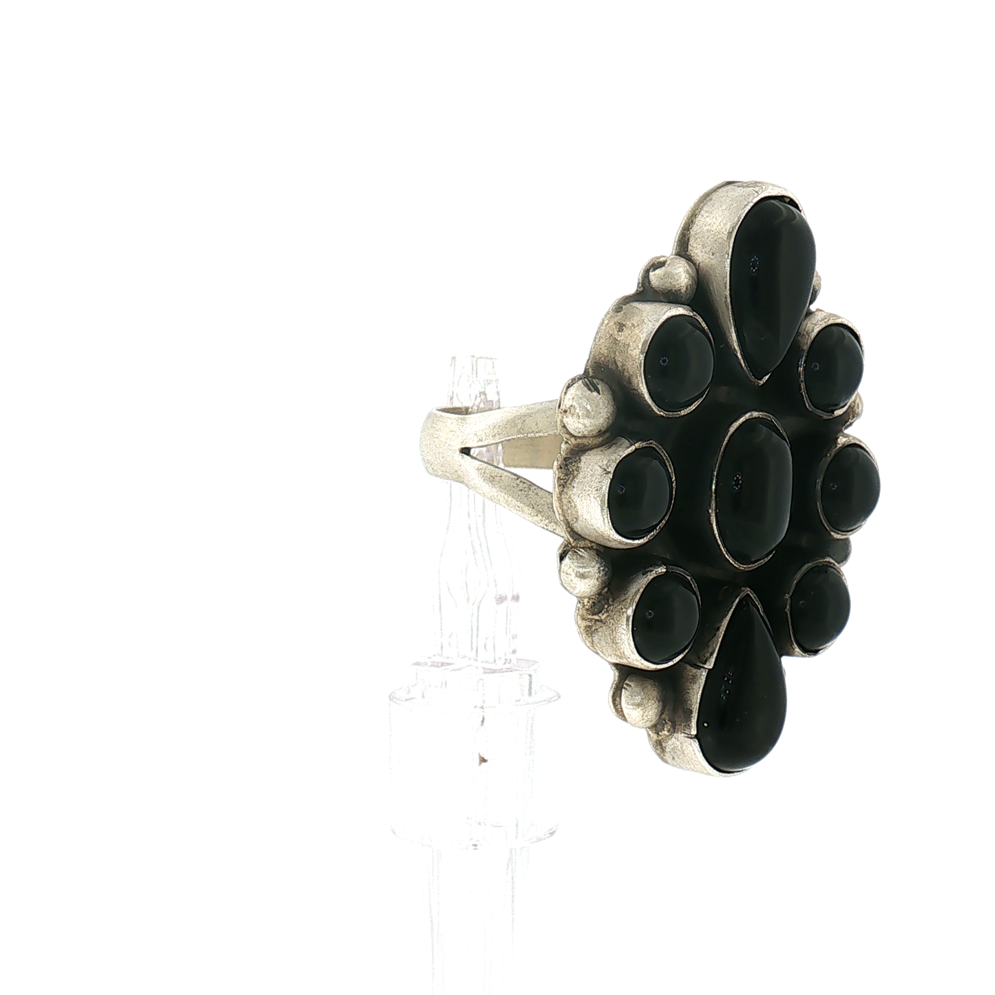 Ella Peter Black Onyx Cluster Ring- 9