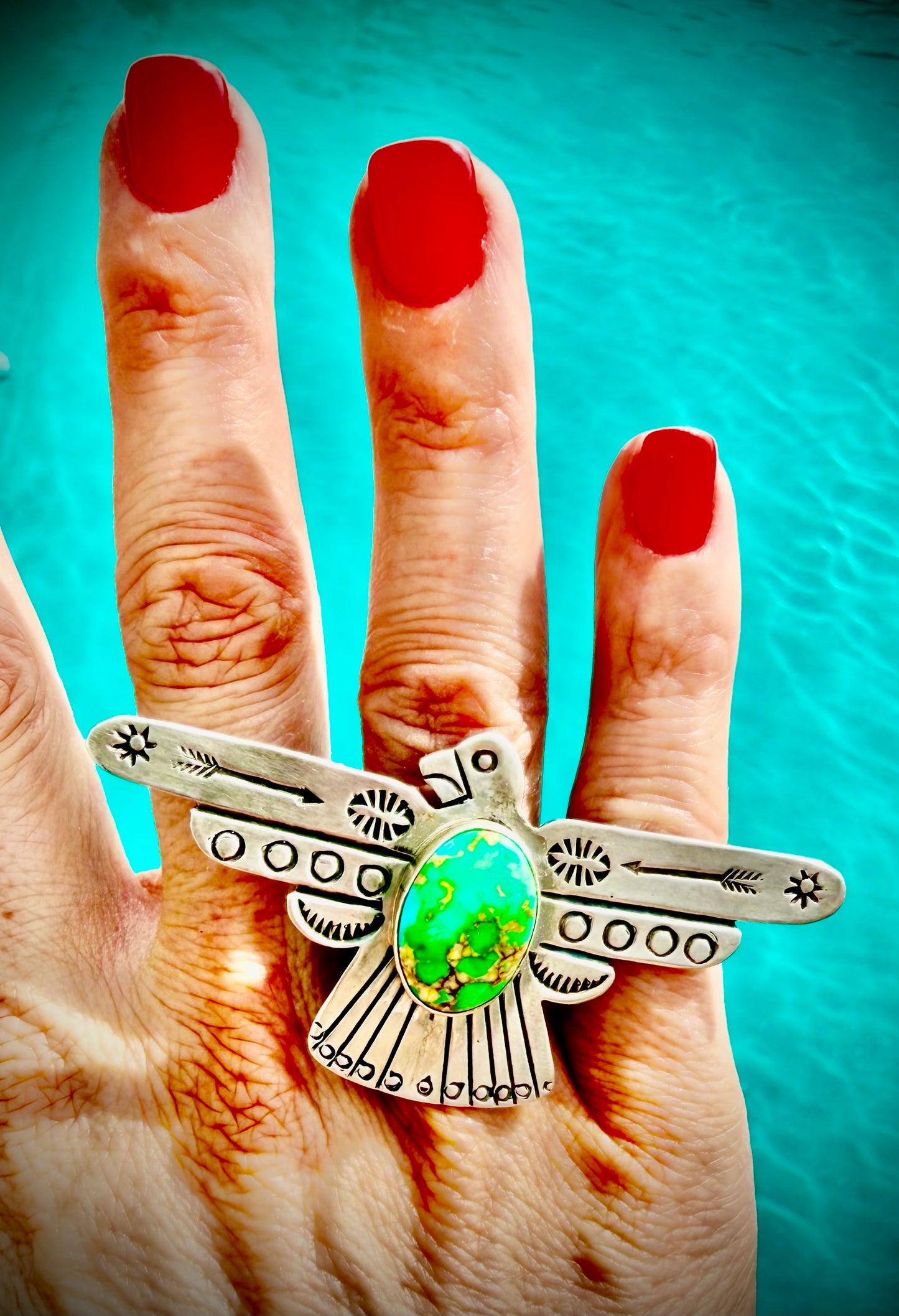 Thunderbird Adjustable Ring, Russell Sam