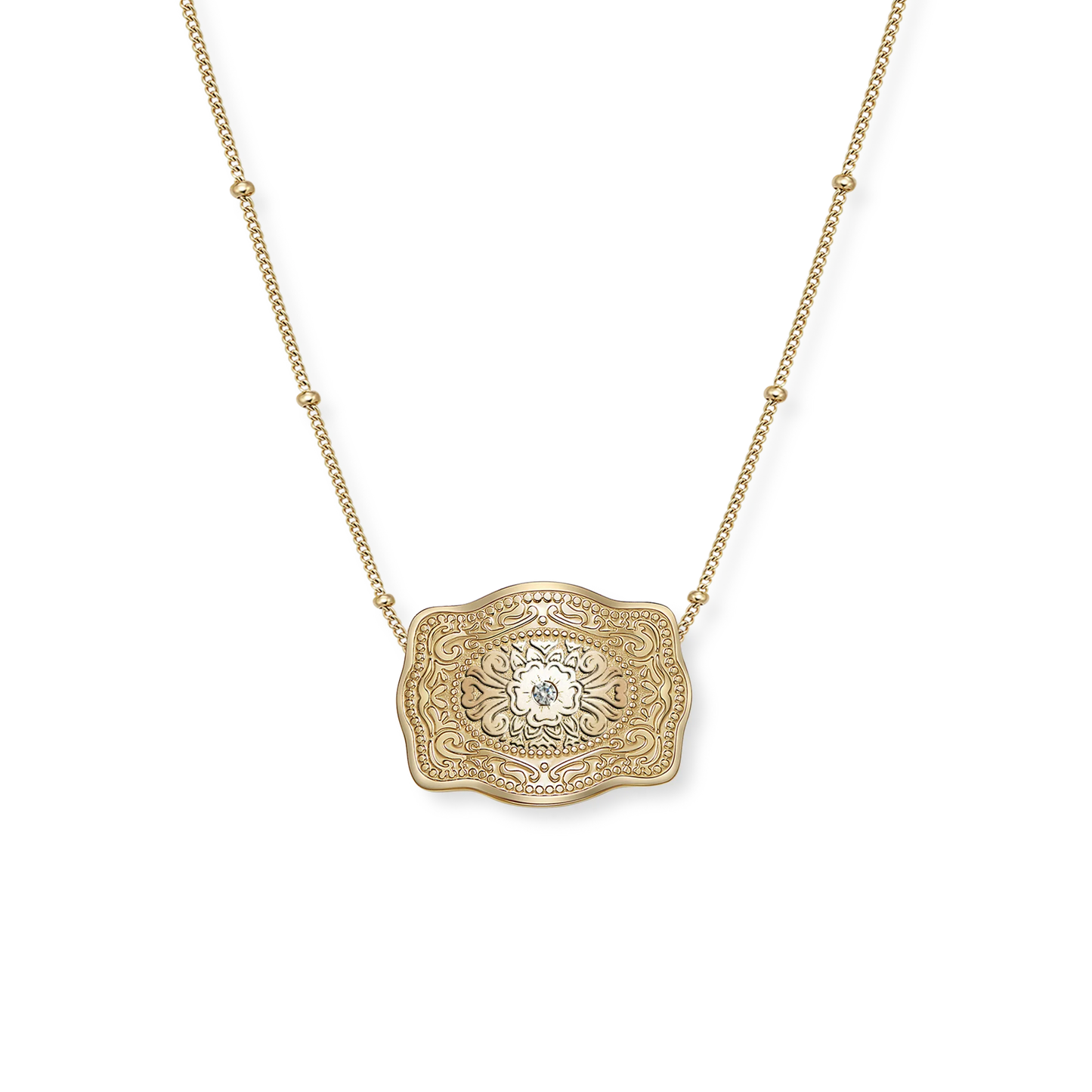 Original Mini Buckle Necklace- Gold Amelia Rose