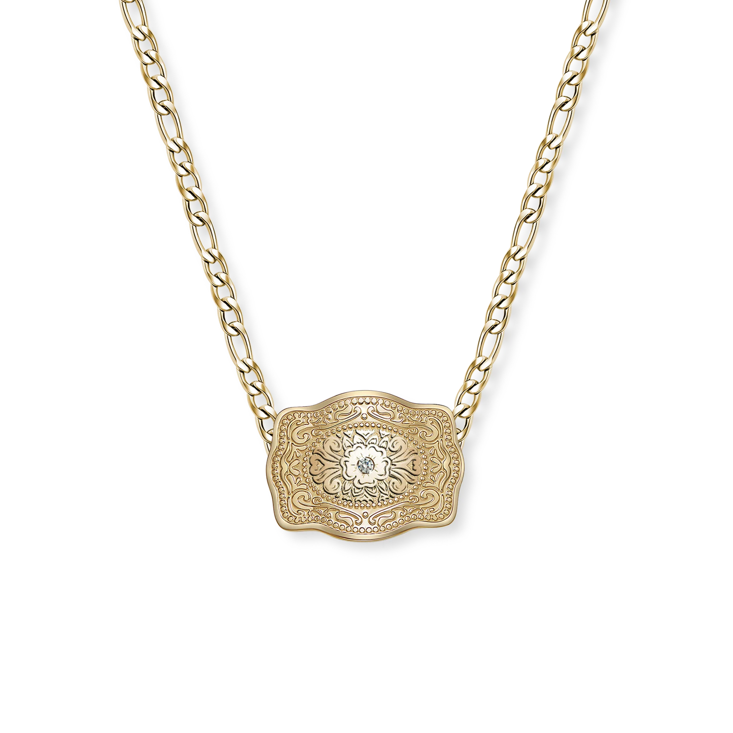 Original Mini Buckle Necklace- Gold Amelia Rose