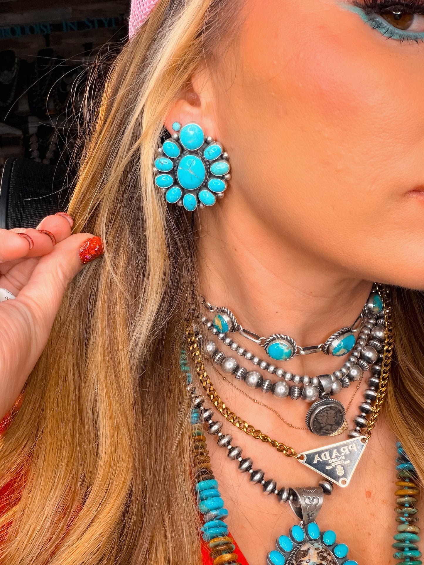 The Blaze Cluster Necklace Set