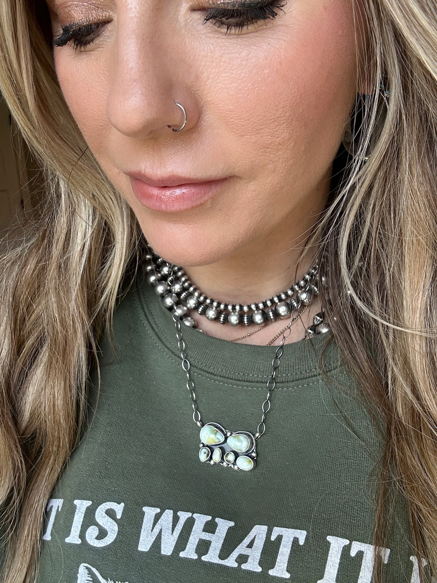 Palomino Cluster Necklace