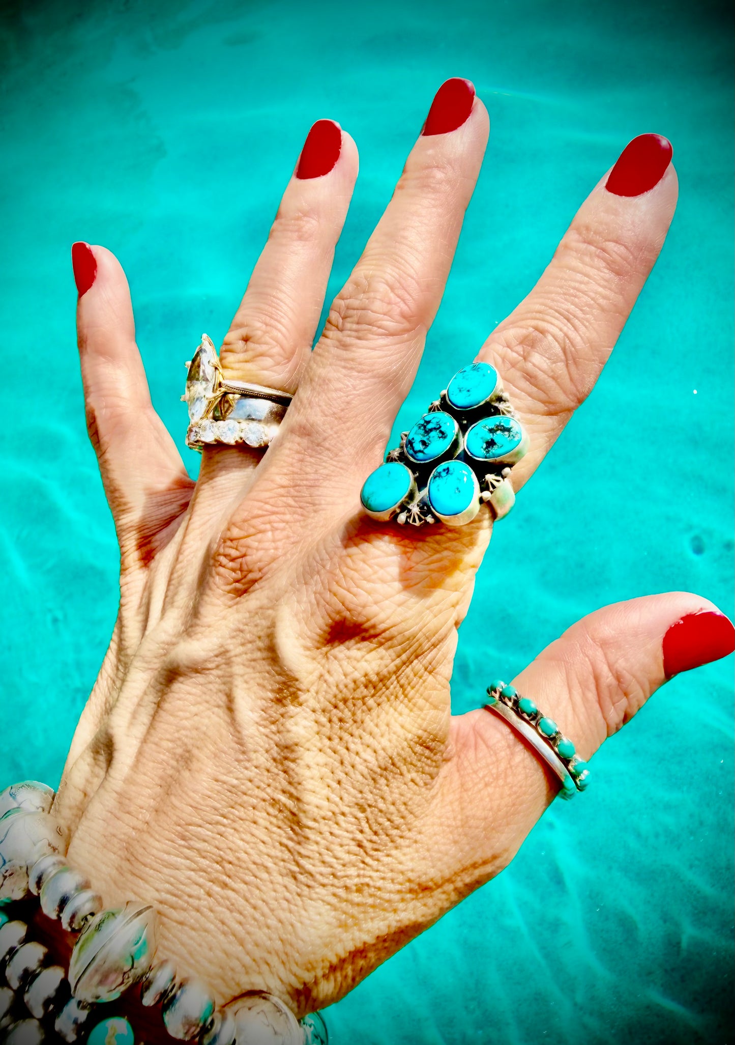 Nugget Kingman Five Stone Half Cluster Ring