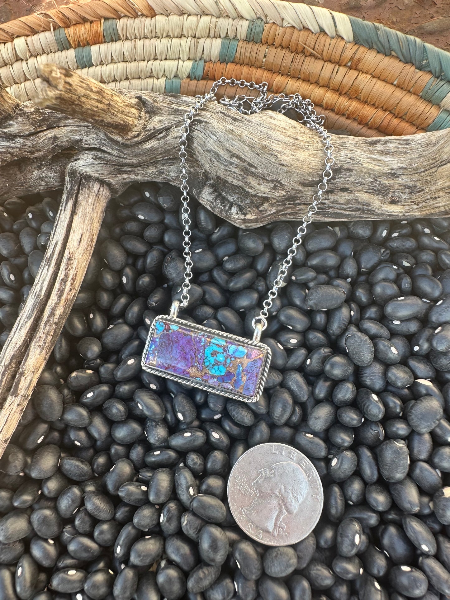 Purple Mojave Bar Necklace
