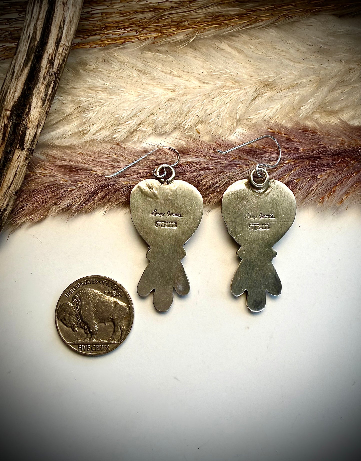 Heart Dangle Earrings by Leroy James