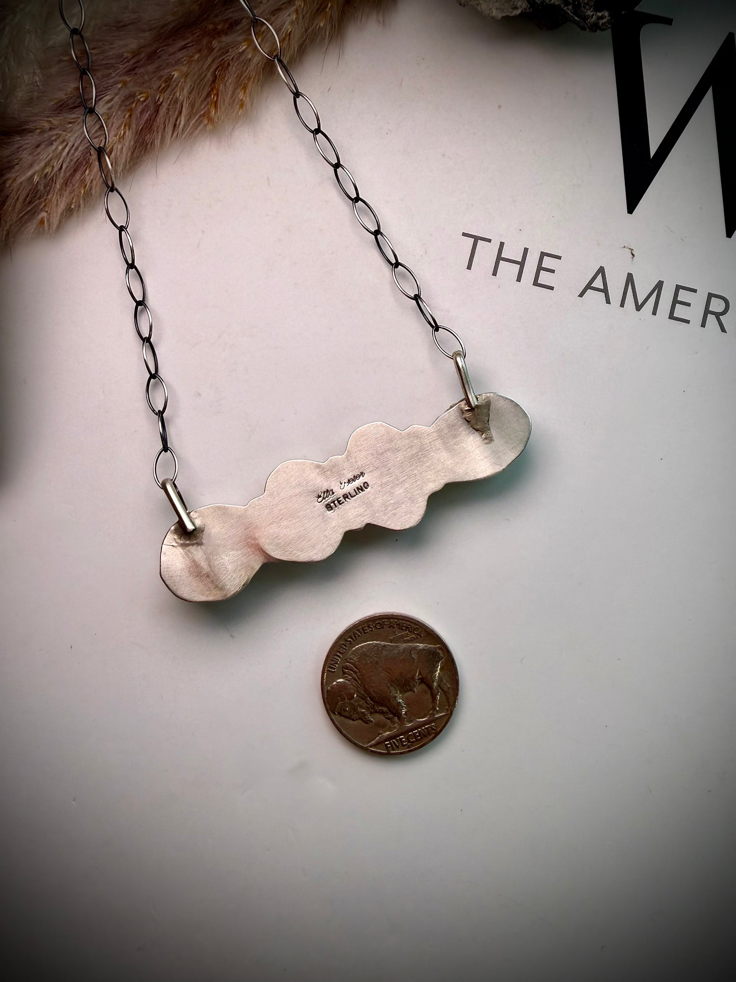 Ella Peter Four Stone Fox Bar Necklace
