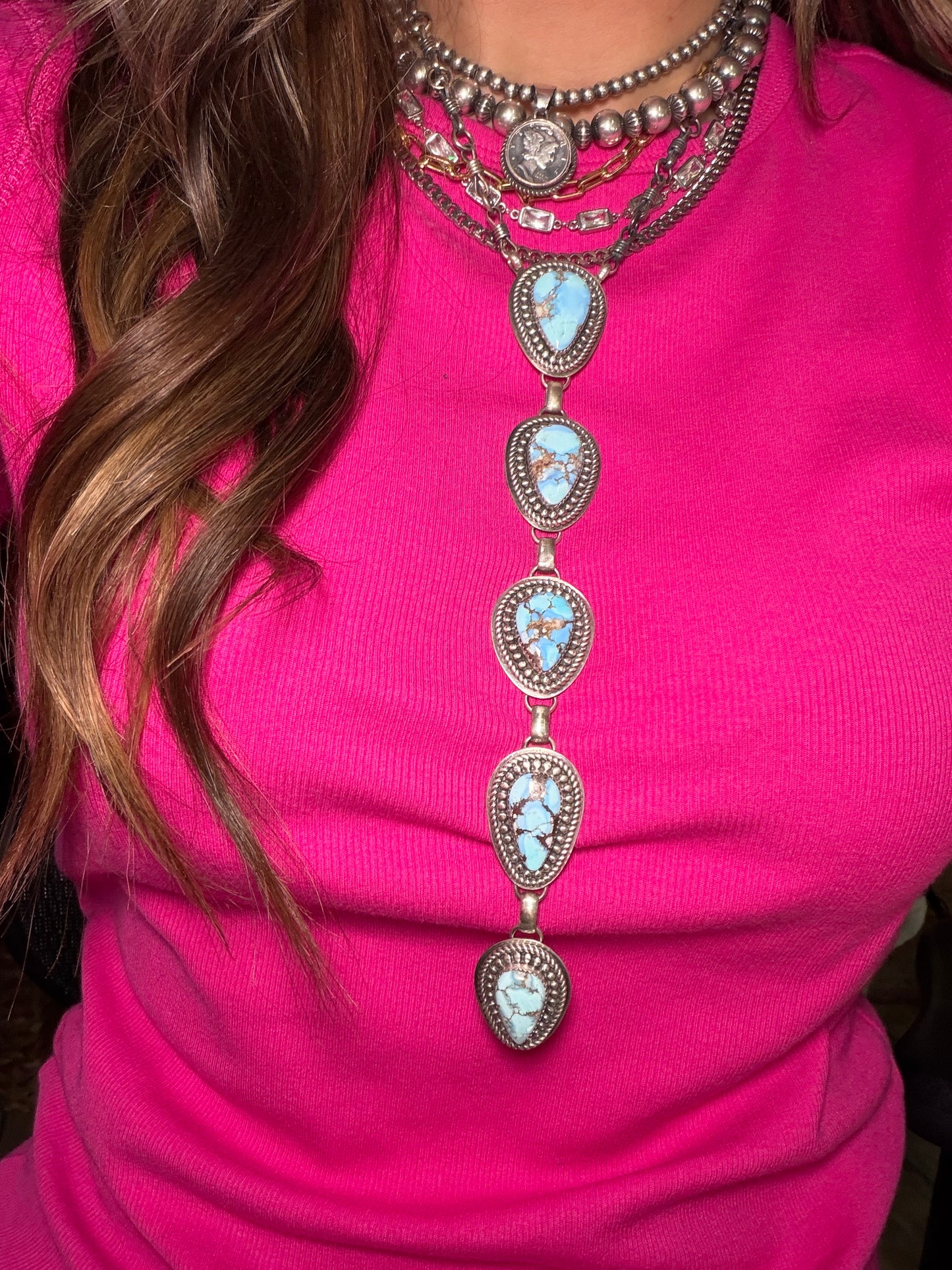 Golden Hills Tie Necklace