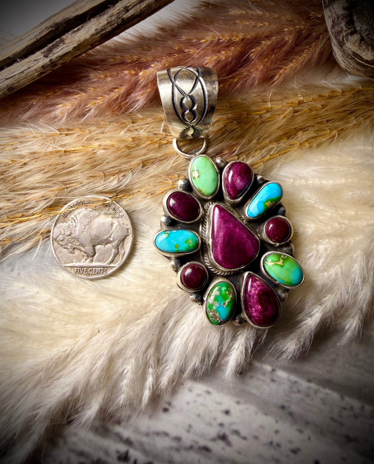 Ella Peter Purple Spiny and Sonoran Cluster Pendant