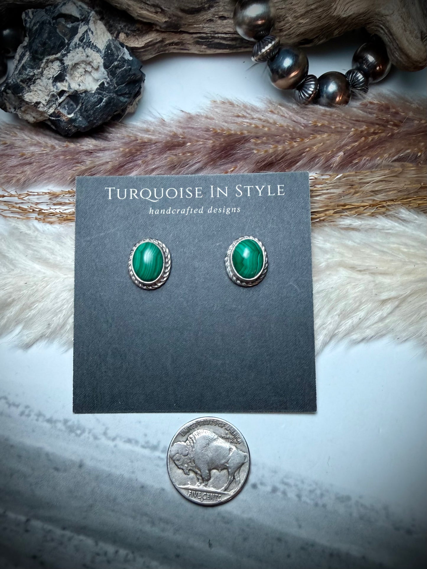 Malachite Studs