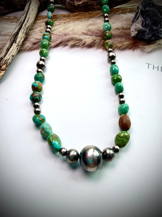 Sonoran Gold Turquoise Beaded Necklace