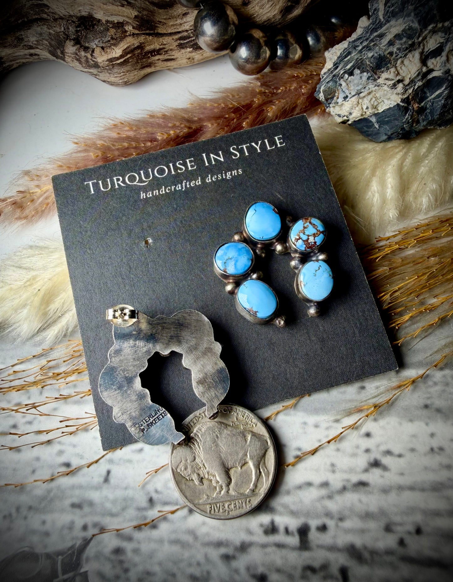Golden Hills Naja Earrings by P.Skeets