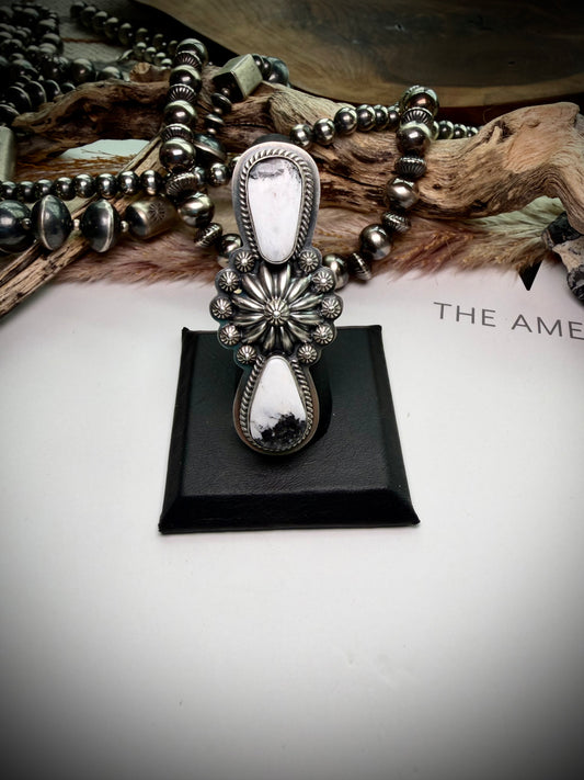 White Buffalo Crawler Ring- Size 8