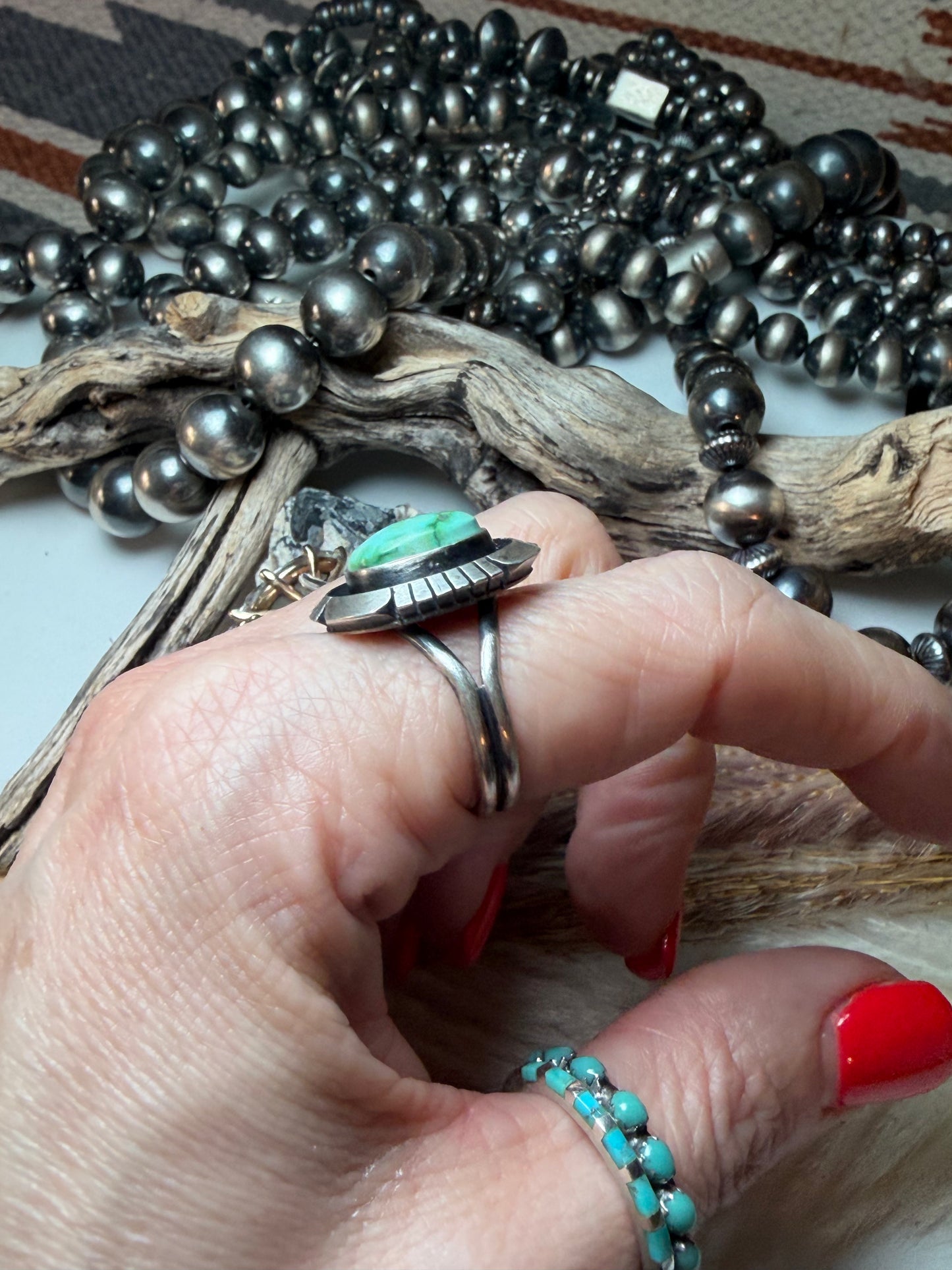 Minty Sonoran Ring Size 8 1/2