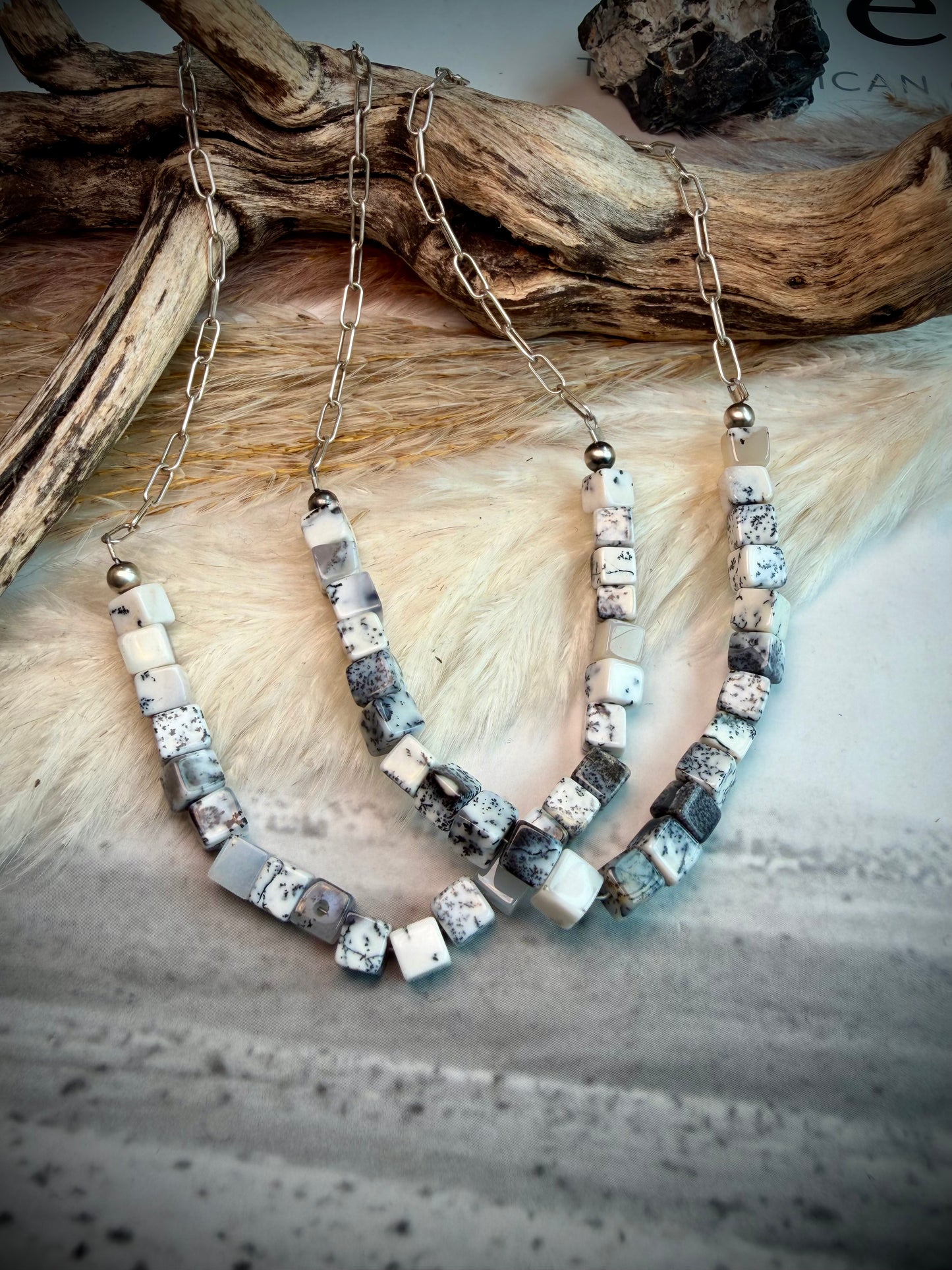 Dendritic Opal Necklace 18"
