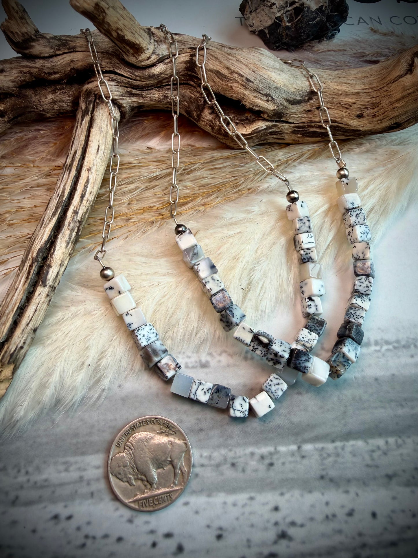 Dendritic Opal Necklace 18"