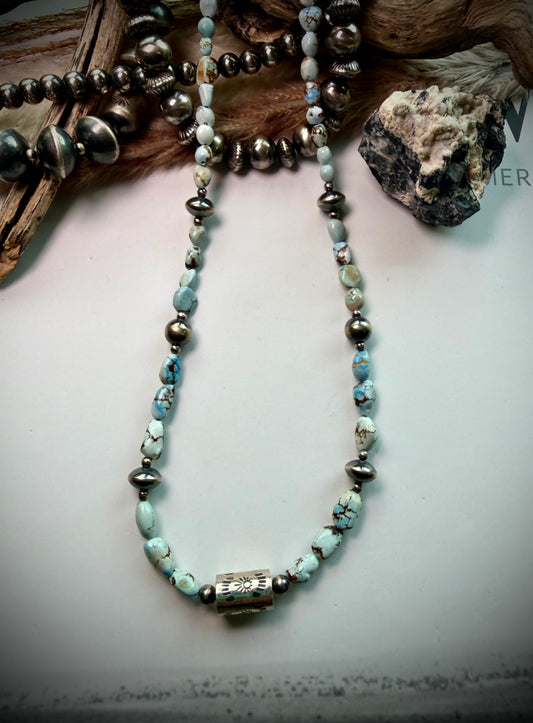 Golden Hills Beaded Necklaces 17" with Barrel Bead