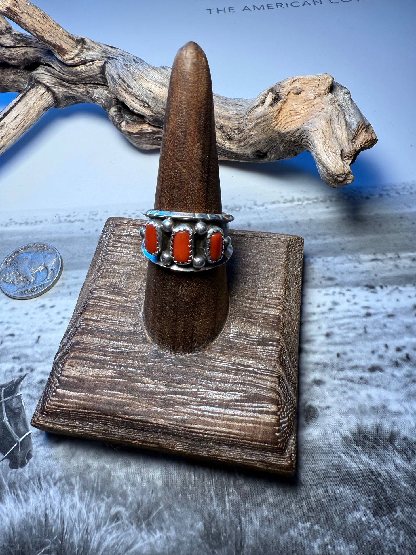 Reed Charley Red Coral Ring