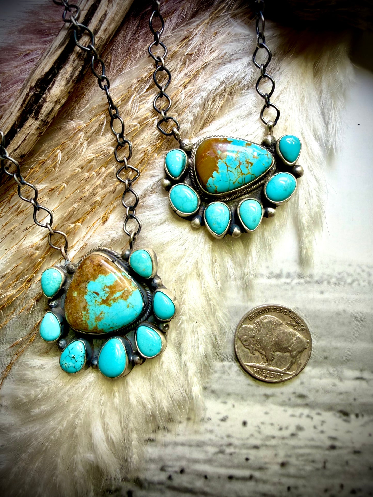 Mine 8 Cluster Pendant Necklace