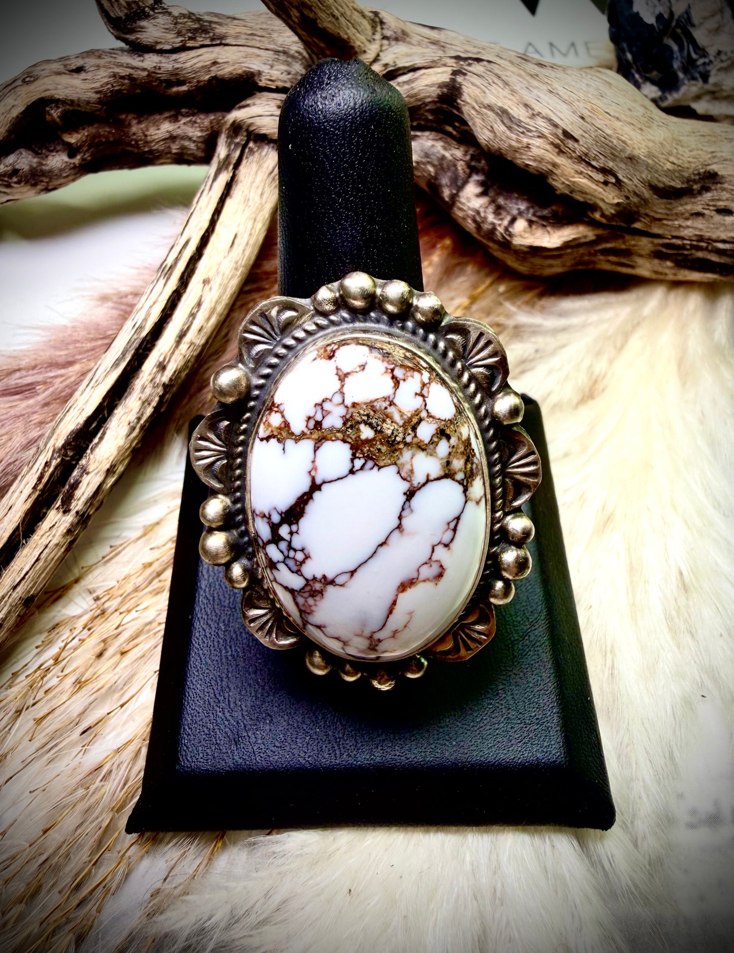 Donovan Nez Large Wild Horse ADJ Ring