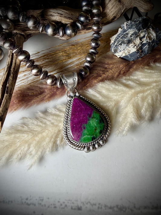 Ruby Zoisite Pendant