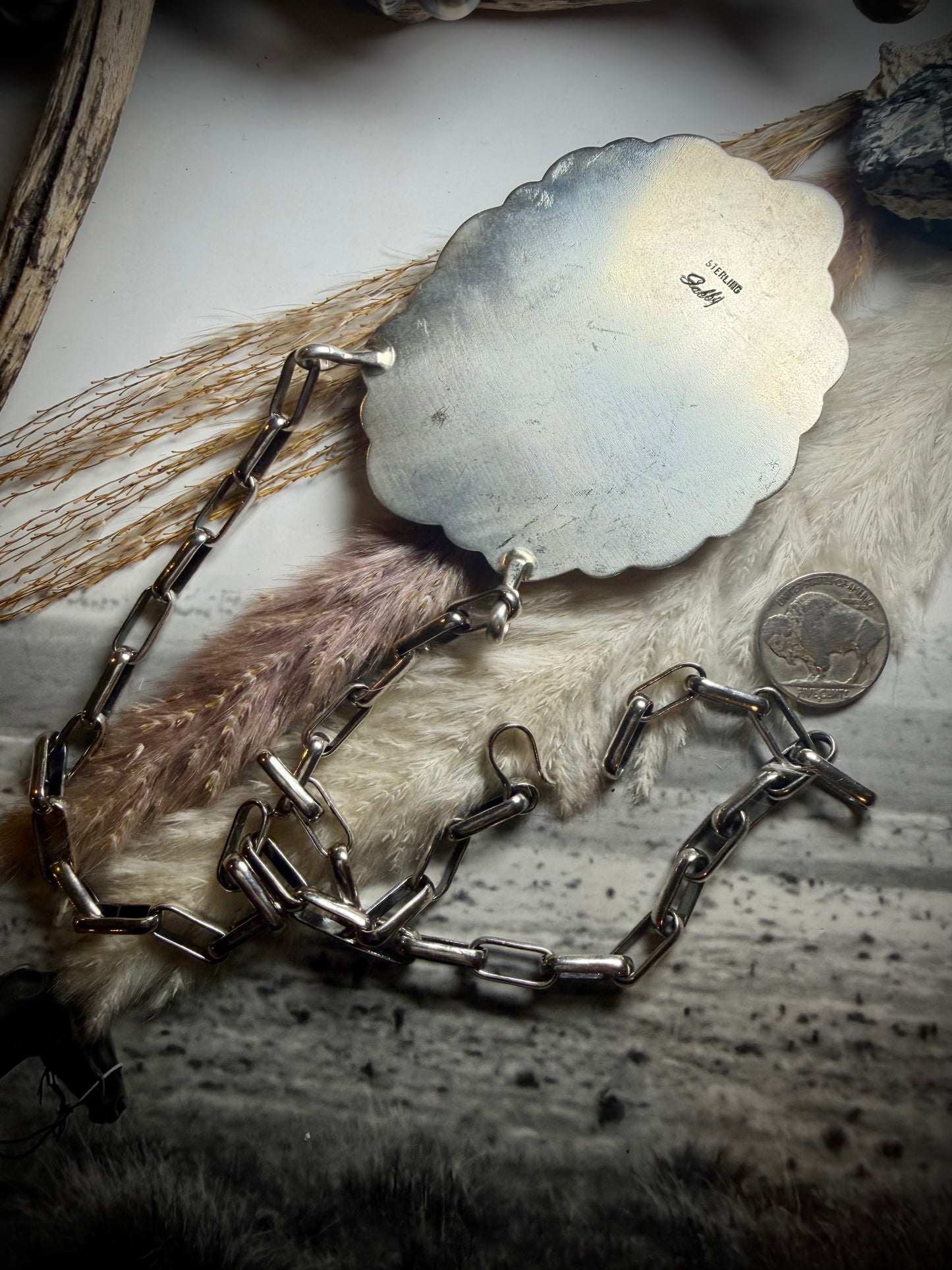 Purple Phosphosiderite Cluster Pendant Necklace