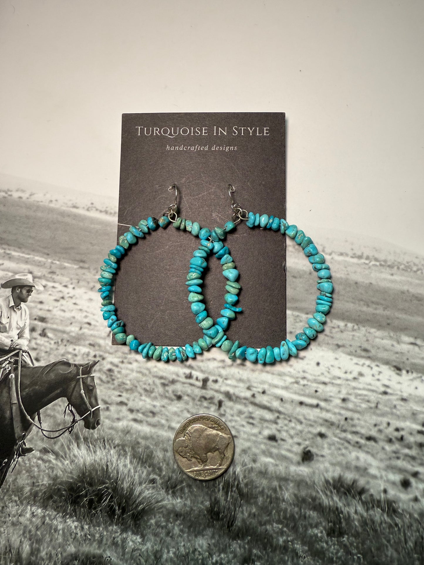 Turquoise Hoops