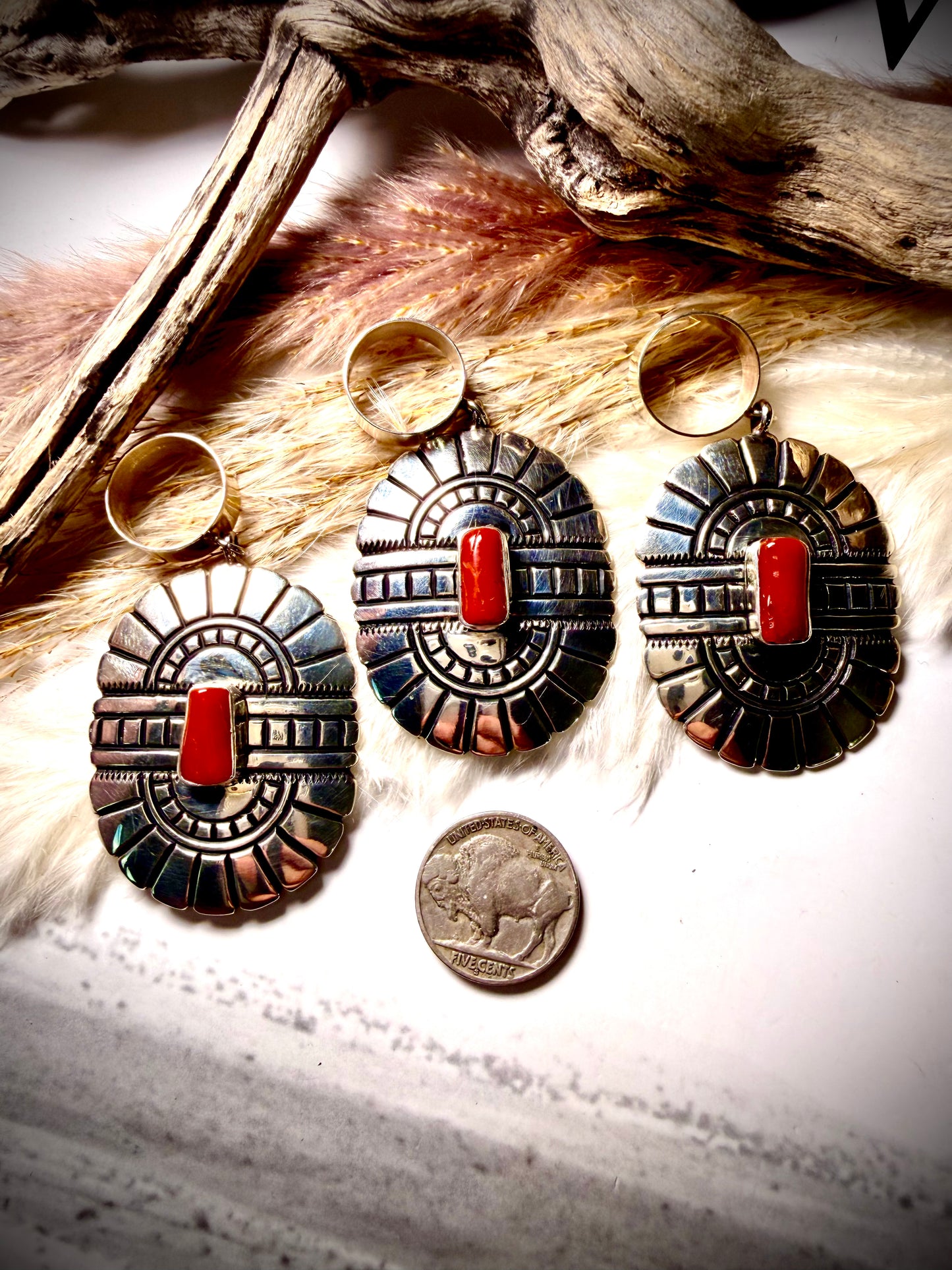 TR Singer Red Coral Pendant