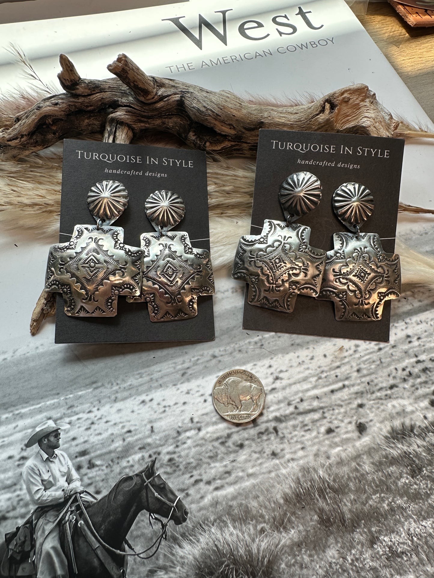 Vincent Platero Cross Earrings