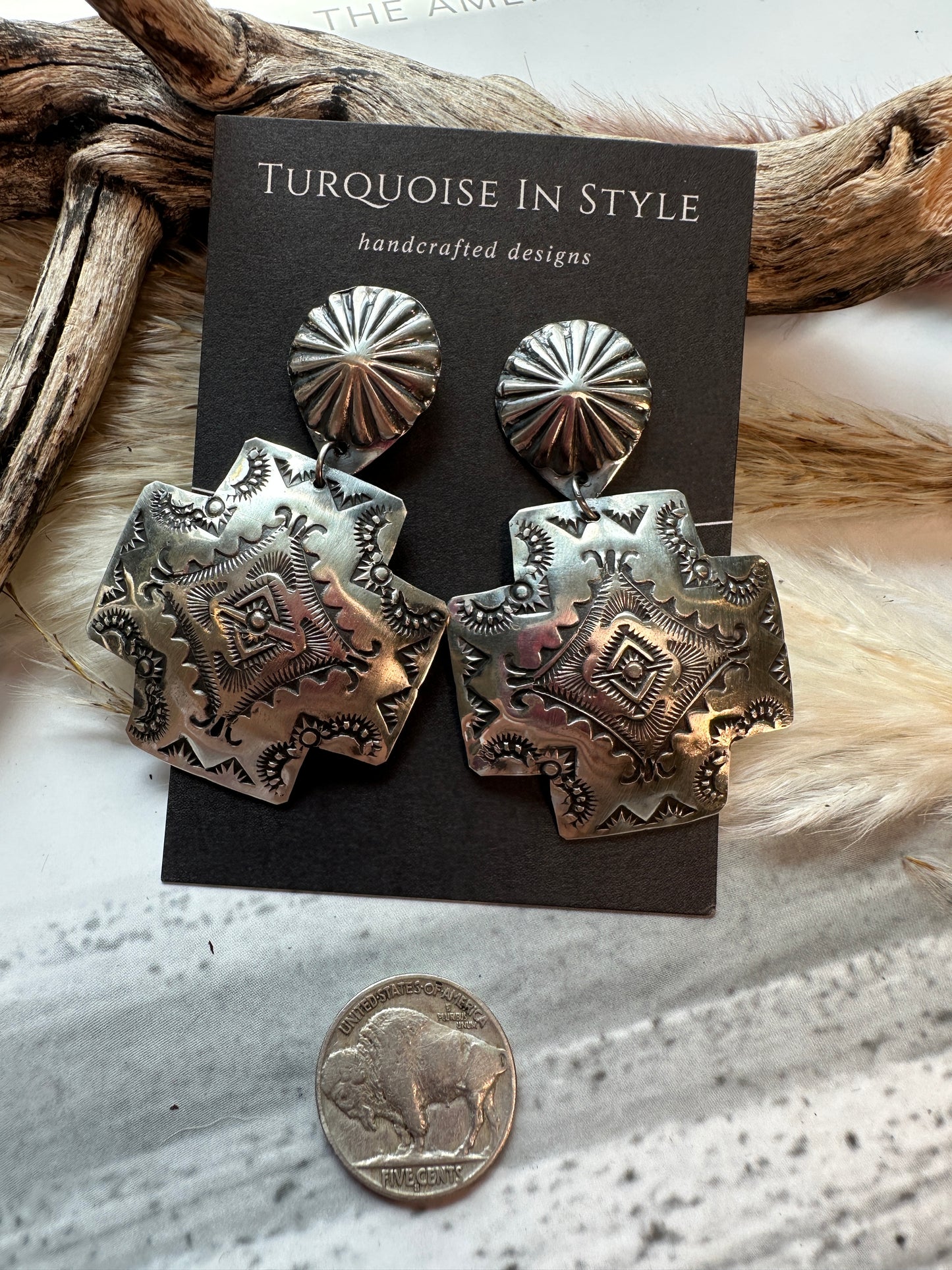 Vincent Platero Cross Earrings