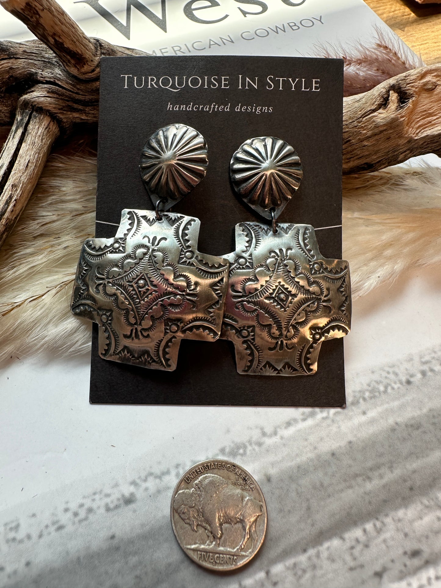 Vincent Platero Cross Earrings