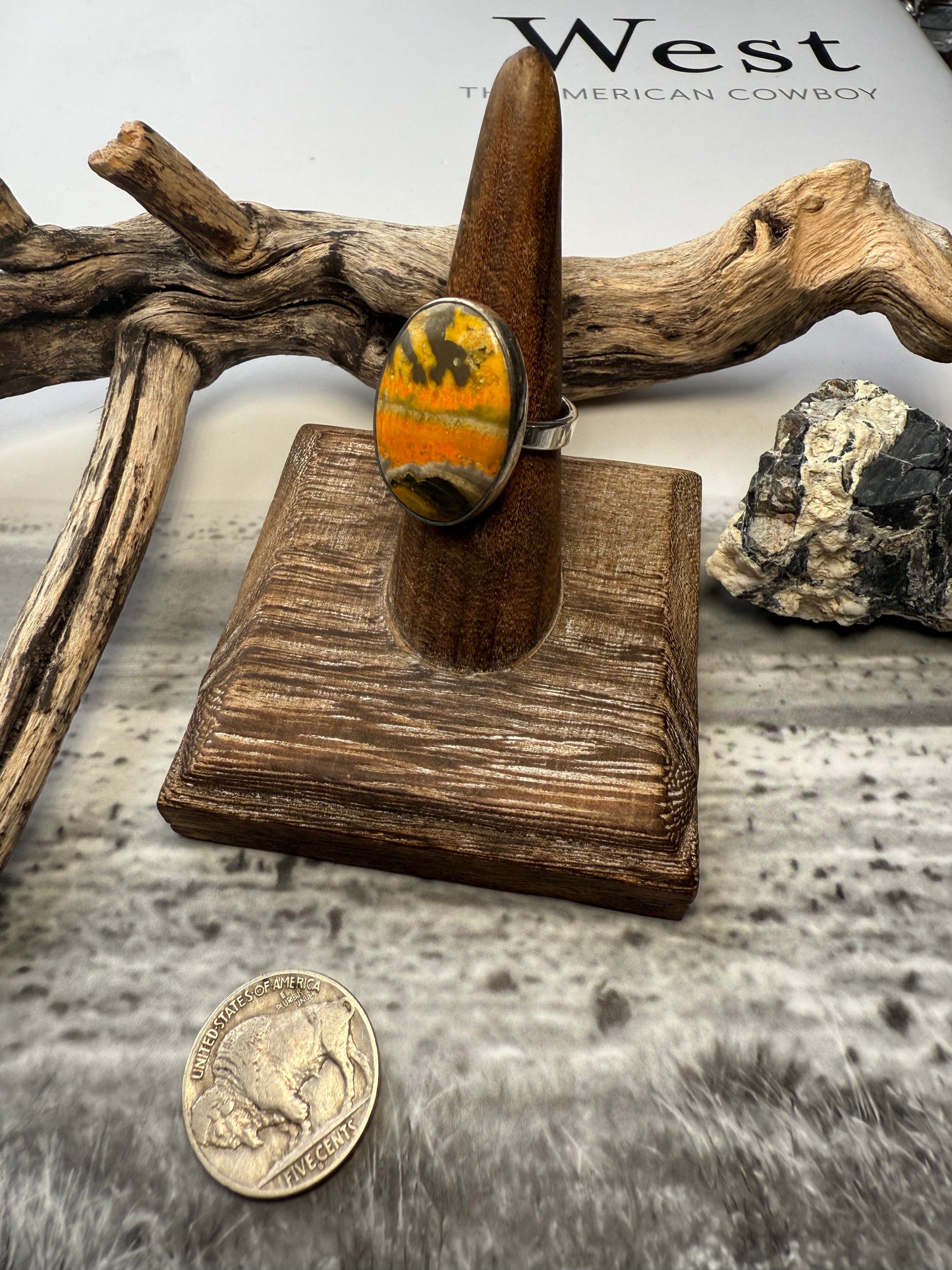 Bumble Bee Jasper Ring