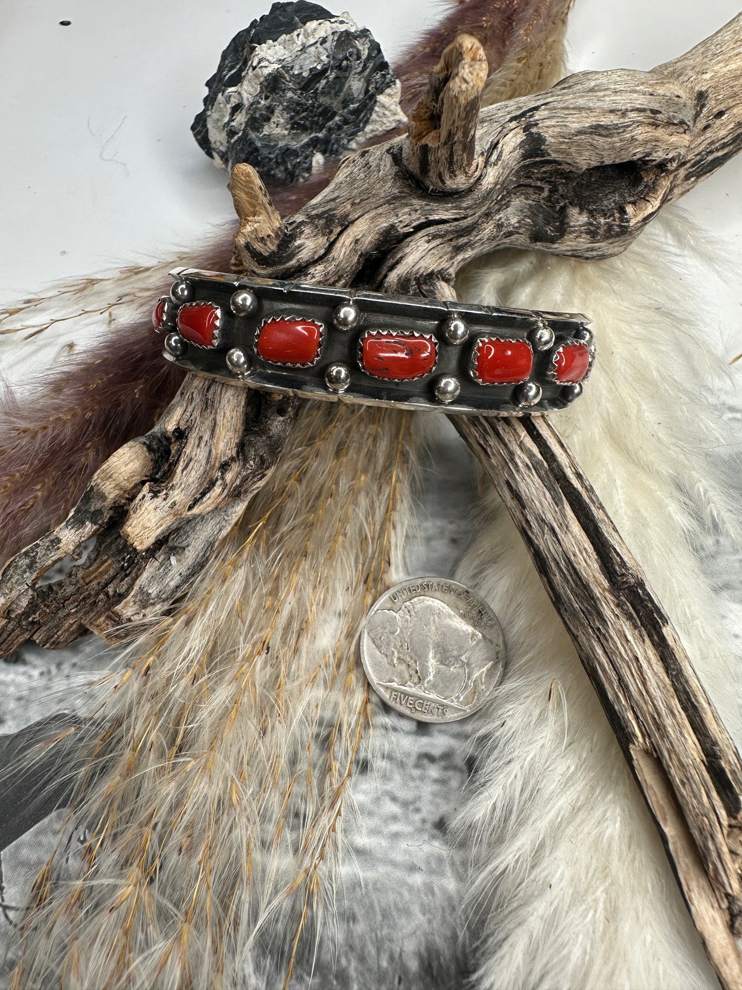 Reed Charles Red Coral Cuff