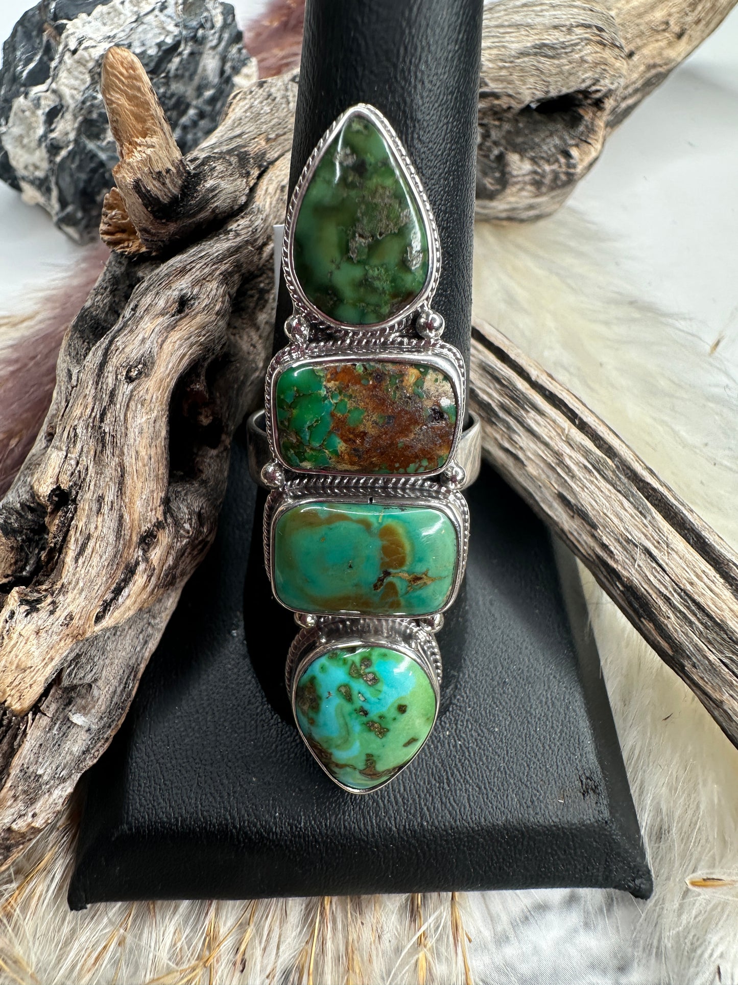 Size 10 Sonoran 4 Stone Ring.