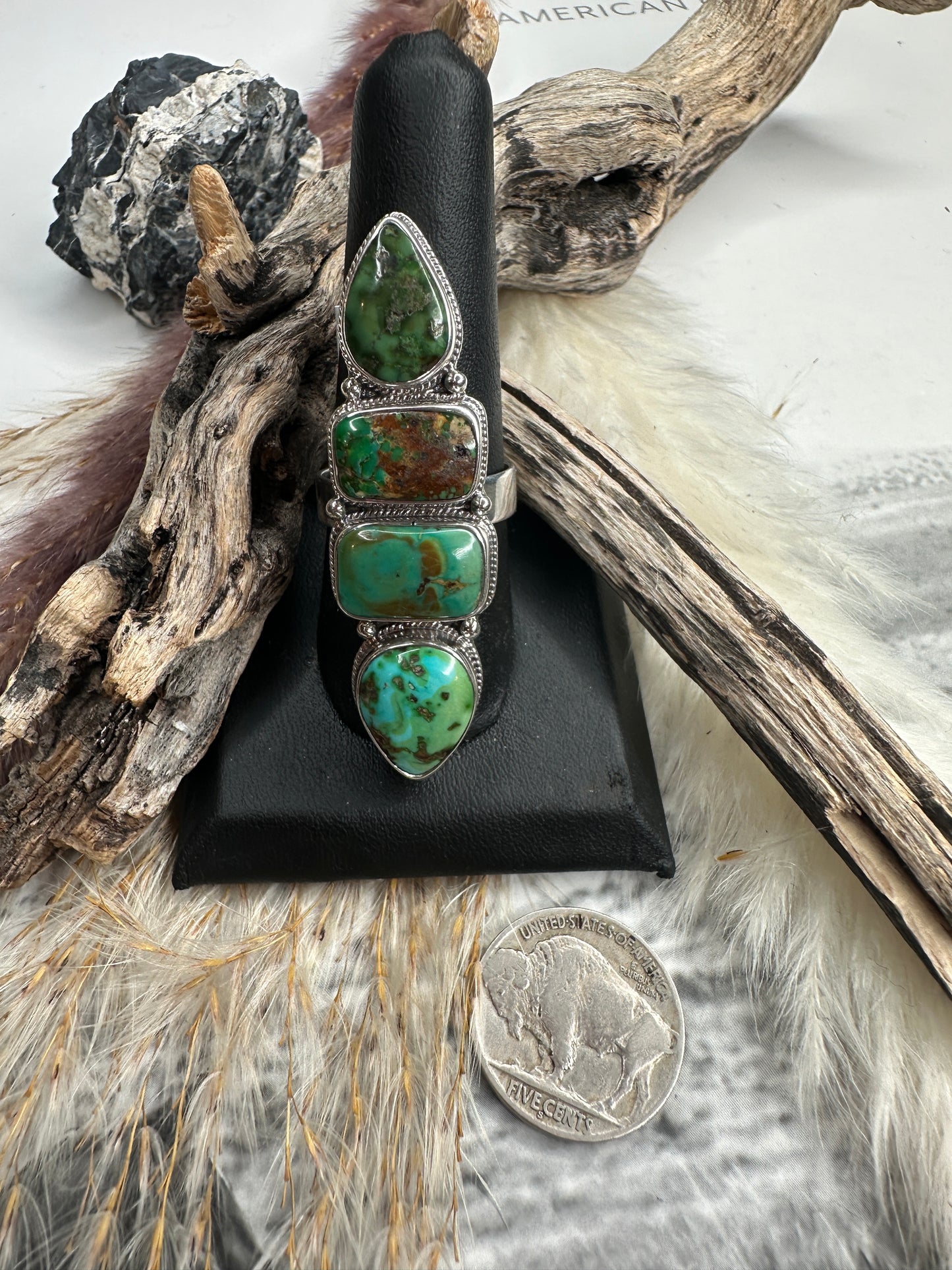 Size 10 Sonoran 4 Stone Ring.