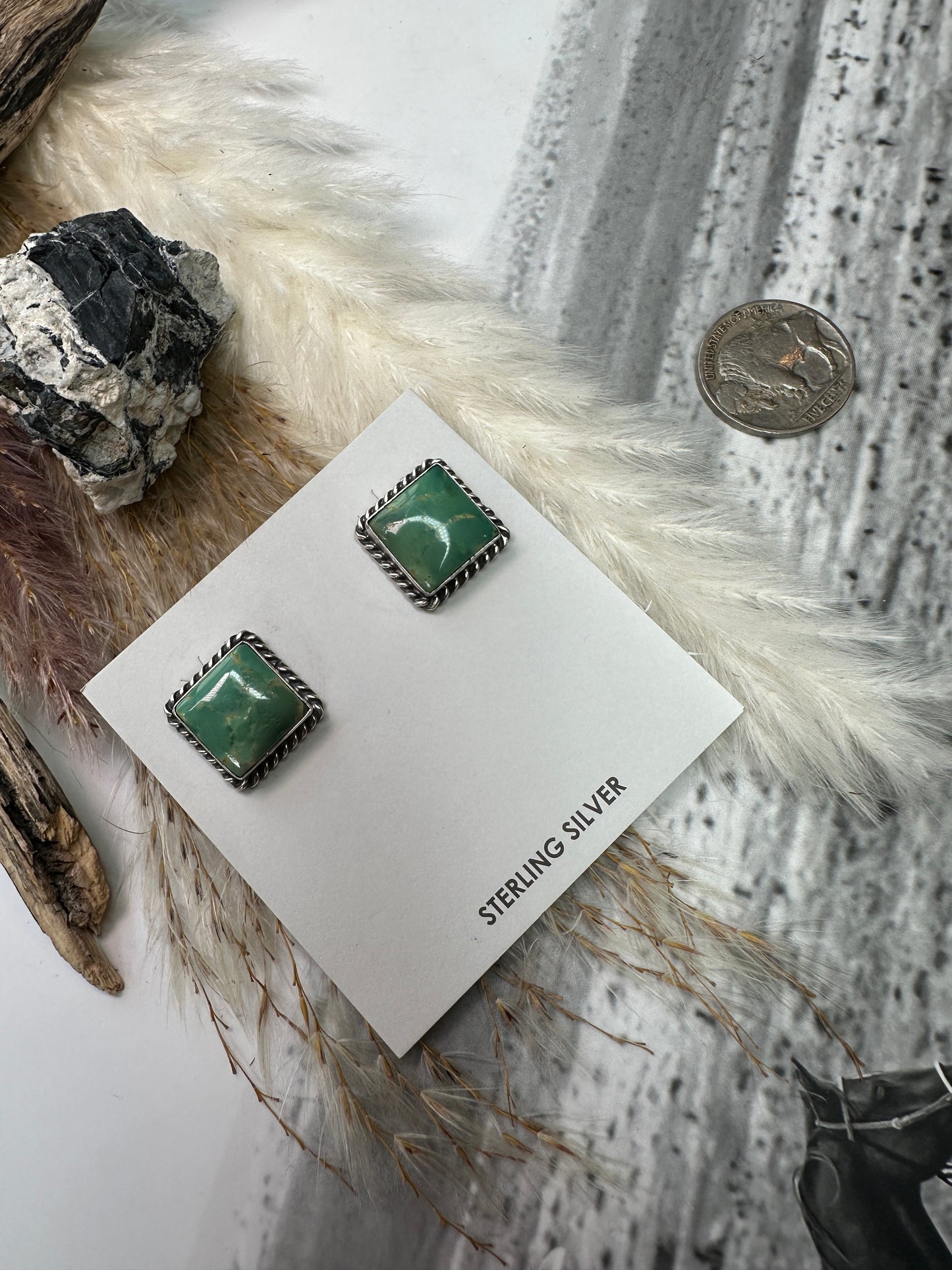 Judith Dixon Square Studs #1