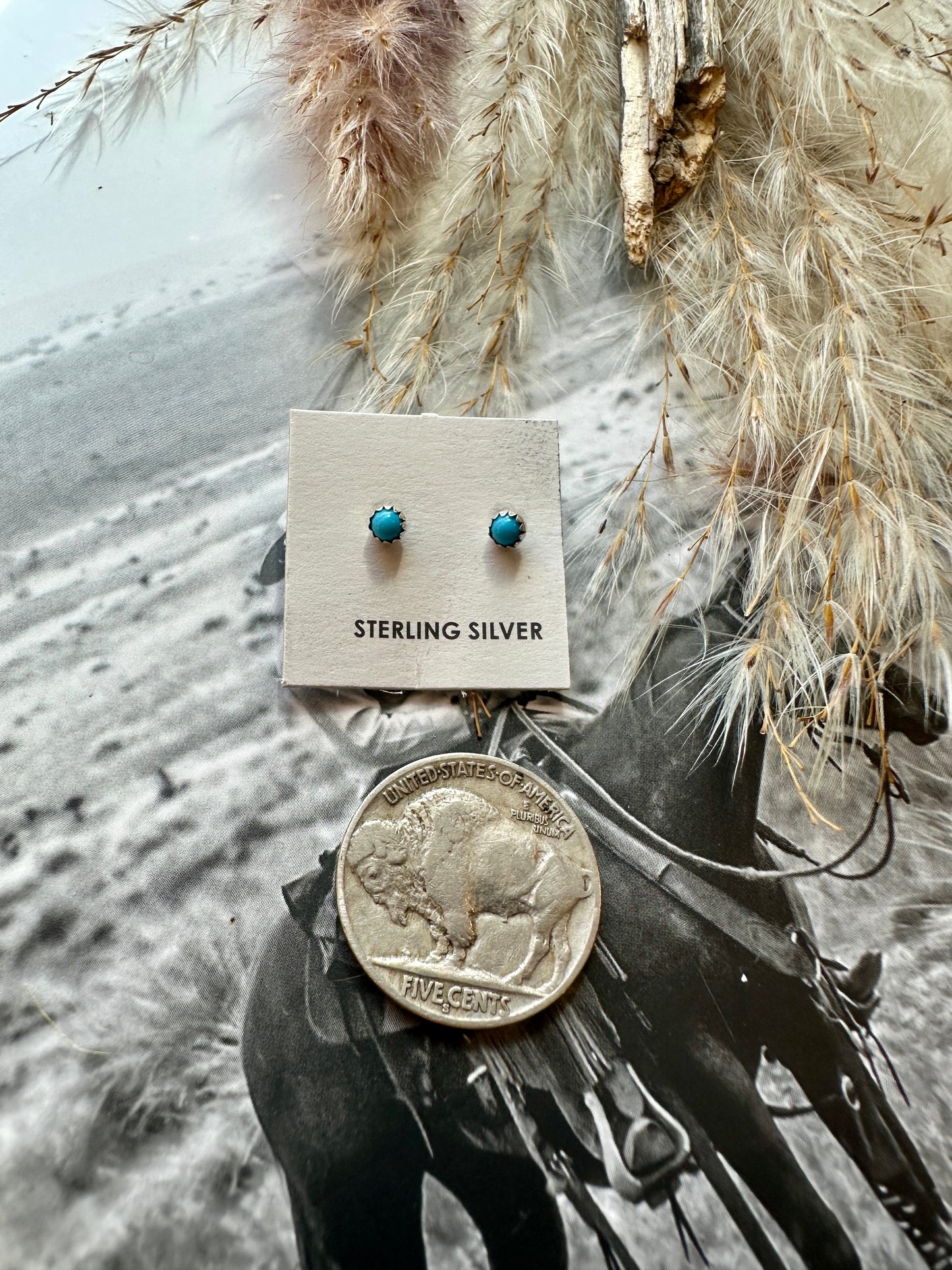 Tiny Turquoise Studs