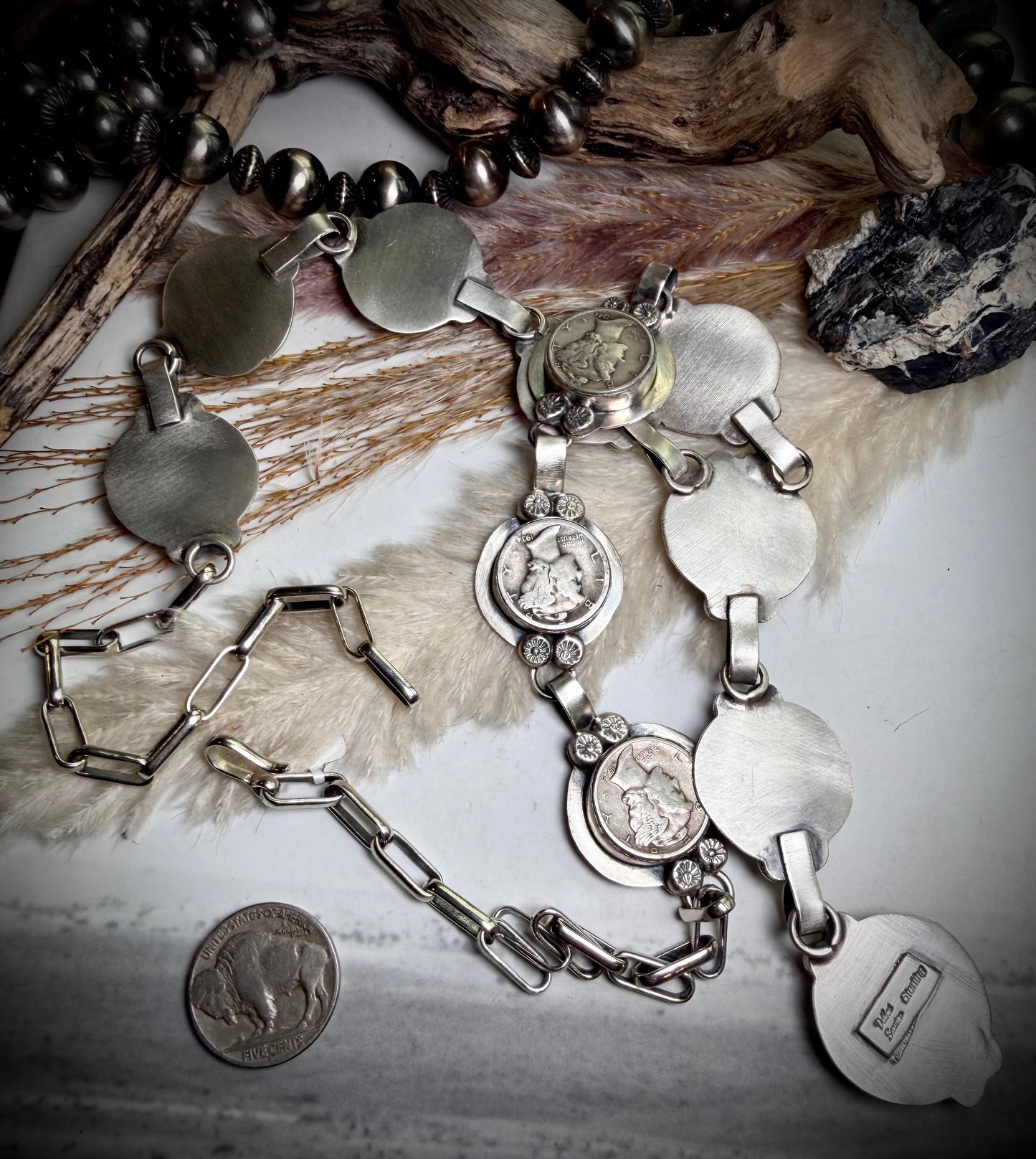 Mercury Dime Lariat by Delbert Secatero