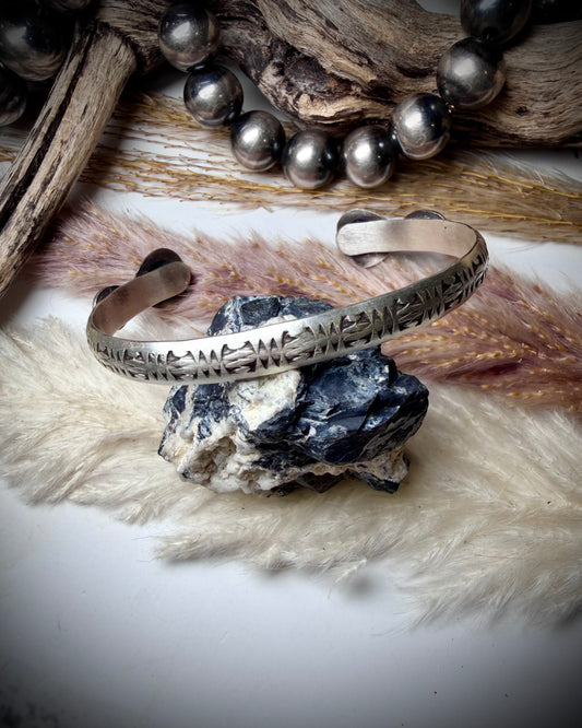 Sterling Heart Cuff by Chris Etsitty