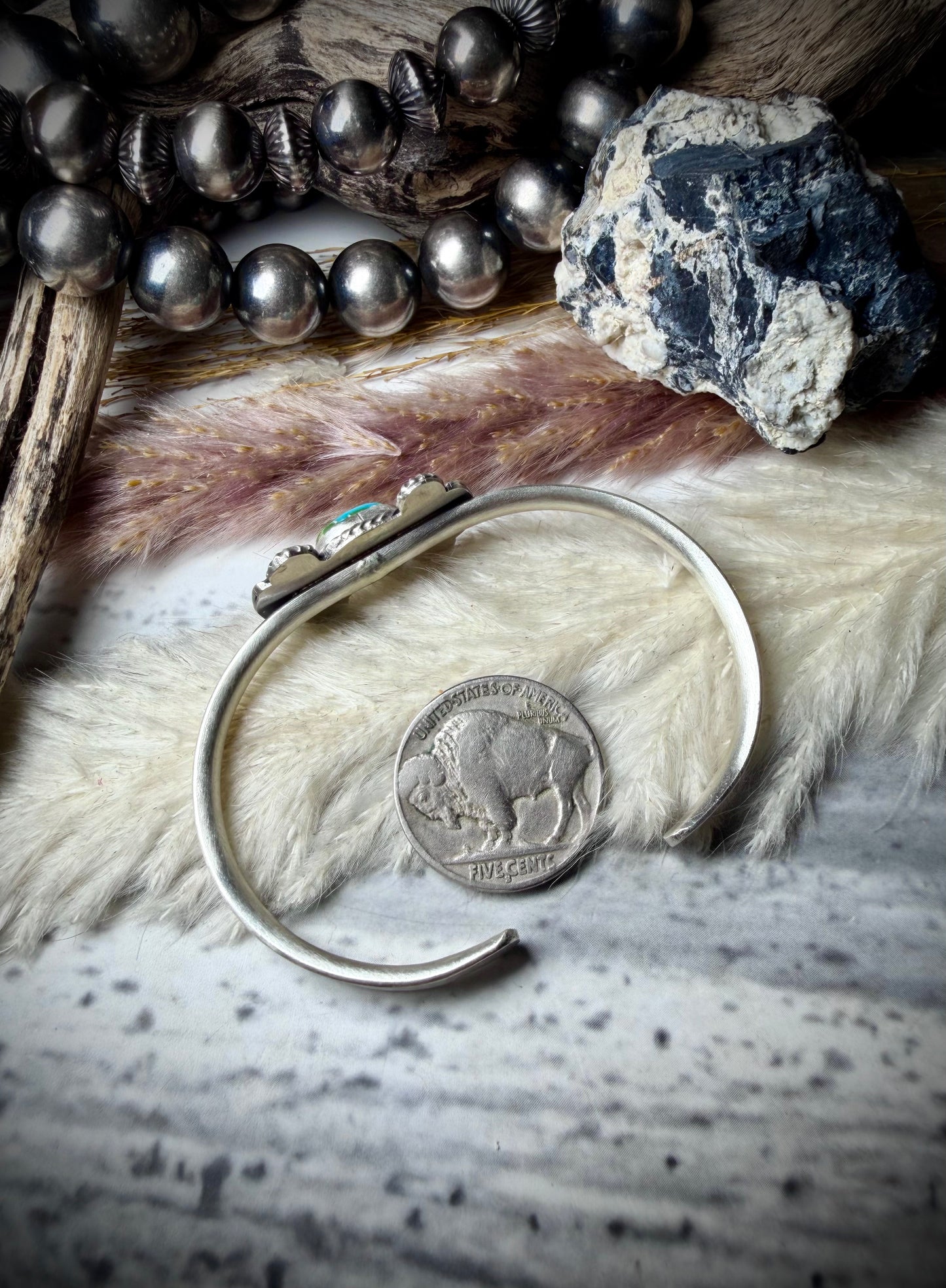 Sonoran Single Stone Cuffs by Genevieve Francisco