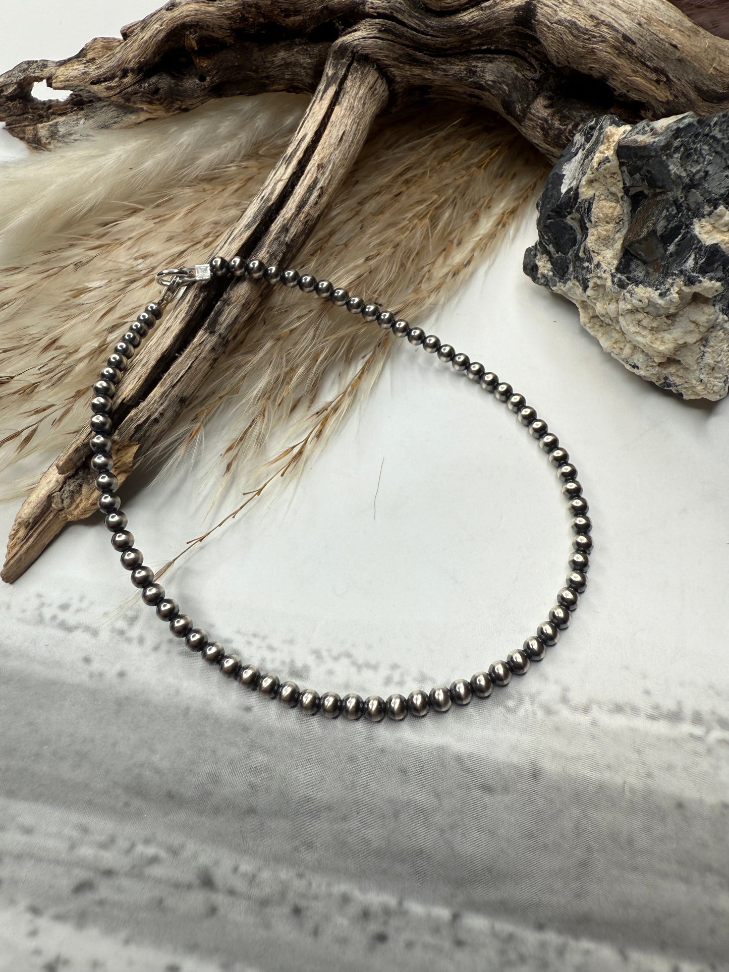 3mm Sterling Pearl Anklet