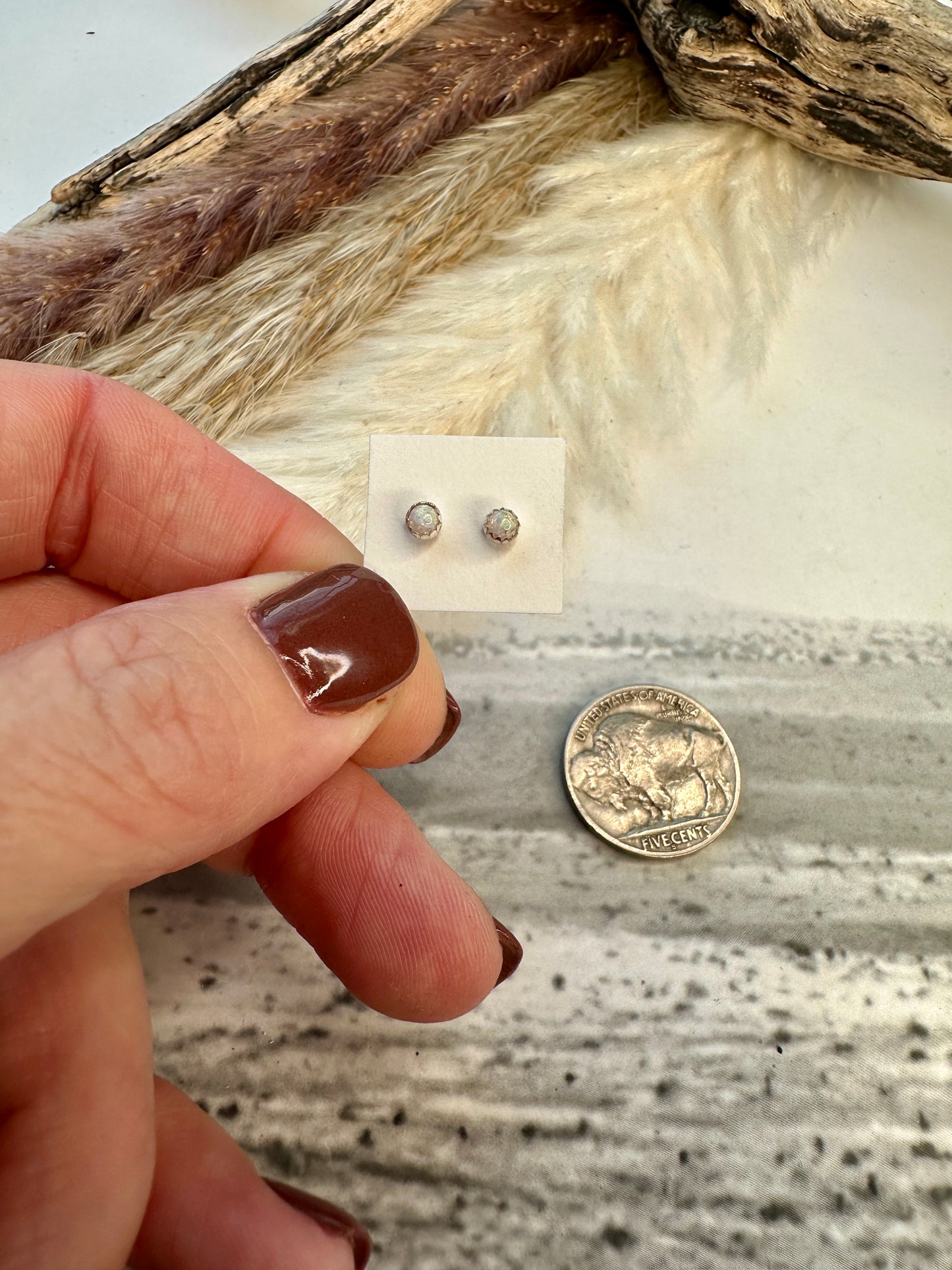 Tiny 2mm Studs by Dorthy Yazzie