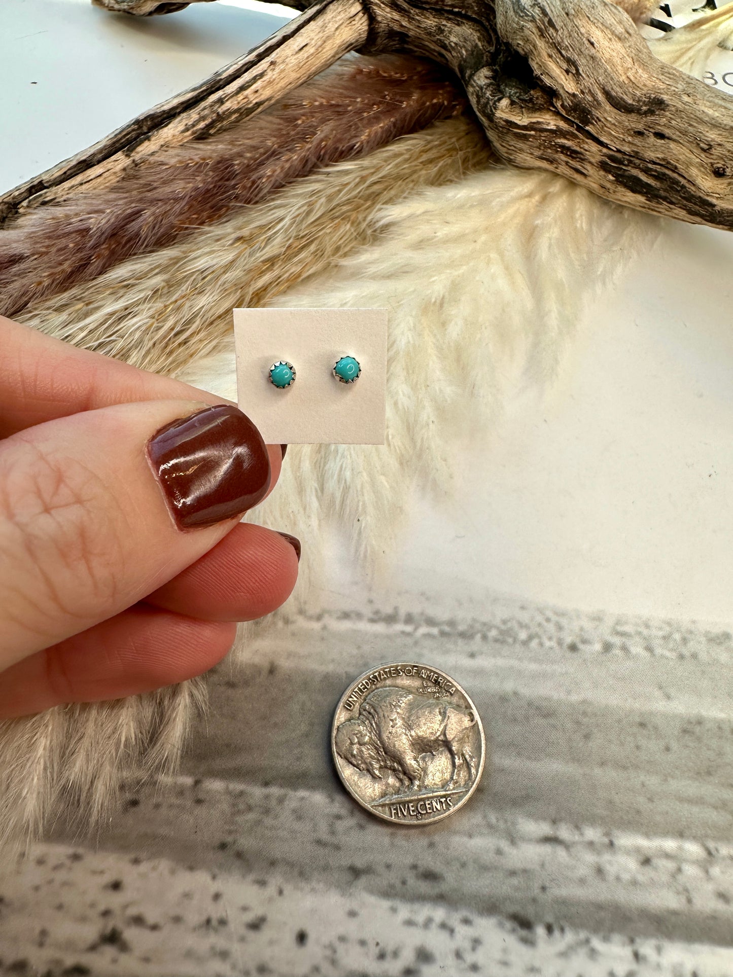 Tiny 2mm Studs by Dorthy Yazzie