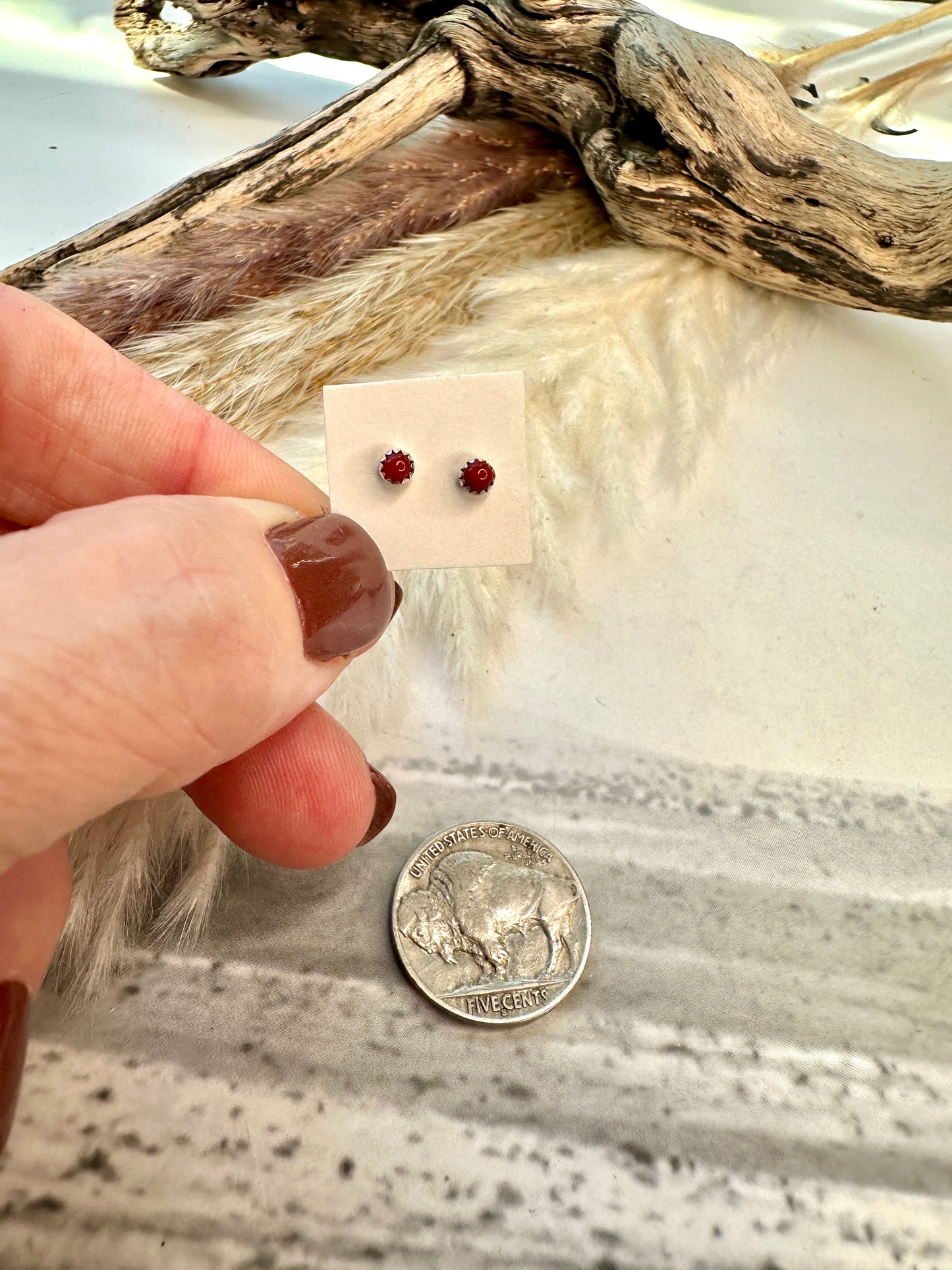 Tiny 2mm Studs by Dorthy Yazzie