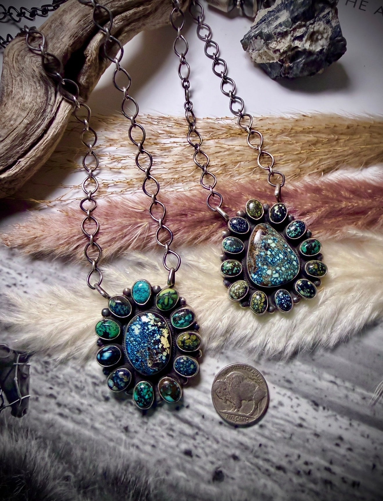 New Lander Cluster Pendant Necklaces