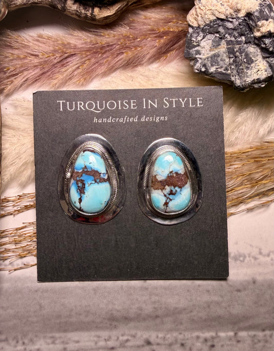 Golden Hill Stud Earrings by Randy Billy