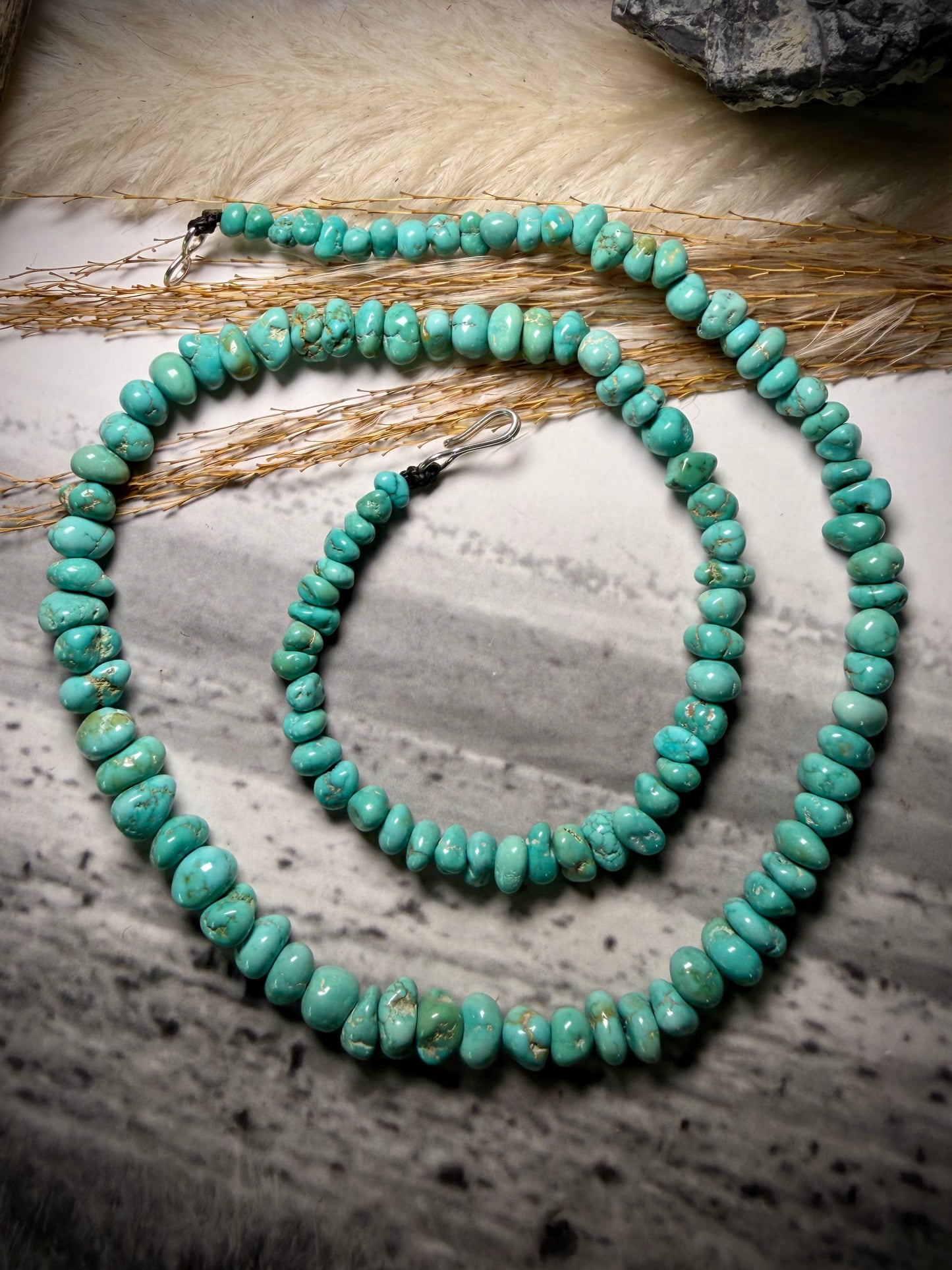 Lone Mountain Turquoise Beaded Necklace